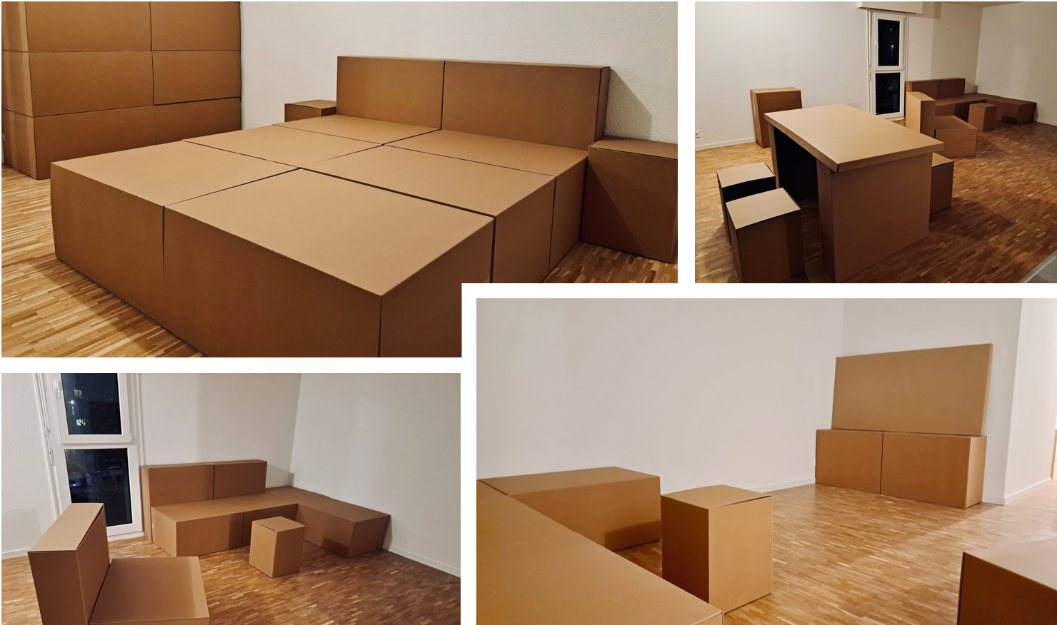 You are currently viewing “Home staging” with cardboard boxes